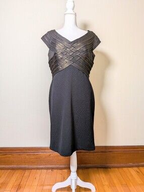 Black And Metallic Gold Dress